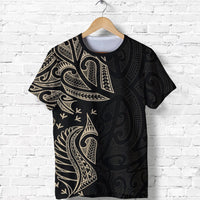 New Zealand Maori T Shirt, Ta Moko Tattoo Shirt Tan Unisex Black - Polynesian Pride