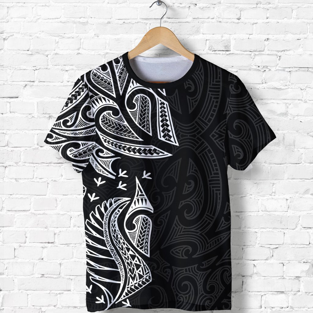 New Zealand Maori T Shirt, Ta Moko Tattoo Shirt White Unisex Black - Polynesian Pride