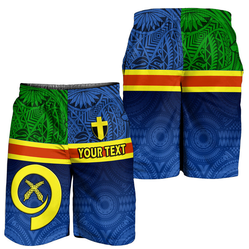 (Custom Personalised) Vanuatu Tafea Province Day Men Short Tafea Flag Color Style LT9 Blue - Polynesian Pride