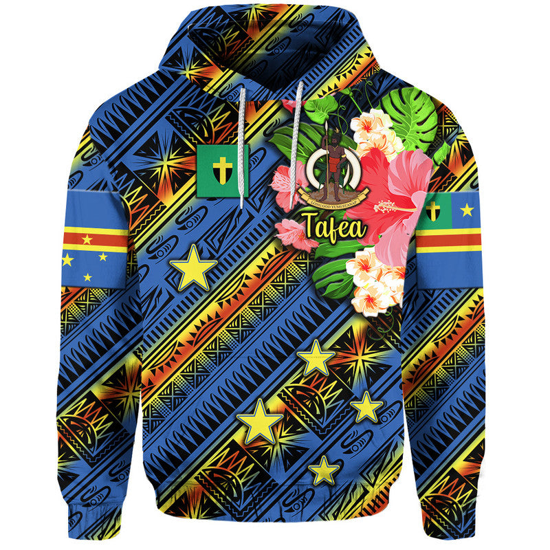 Custom Vanuatu Tafea Hoodie Independence Be Proud LT8 Blue - Polynesian Pride