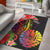 Tahiti Area Rug - Tropical Hippie Style Black - Polynesian Pride