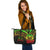 Tahiti Leather Tote - Reggae Color Cross Style - Polynesian Pride