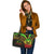 Tahiti Leather Tote - Reggae Color Cross Style - Polynesian Pride