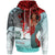 Tahiti Custom Personalized Hoodie Polynesian Girl of Volcano Unisex Red - Polynesian Pride