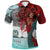 Tahiti Custom Polo Shirt Polynesian Girl Of Volcano Unisex Red - Polynesian Pride