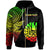 Tahiti Custom Personalized Zip up Hoodie Flash Style Reggae Unisex Reggae - Polynesian Pride