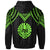 Tahiti Zip up Hoodie Polynesian Armor Style Green - Polynesian Pride
