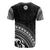 Tahiti All Over T Shirt Tahiti Flag Polynesian Tribal Black Version - Polynesian Pride