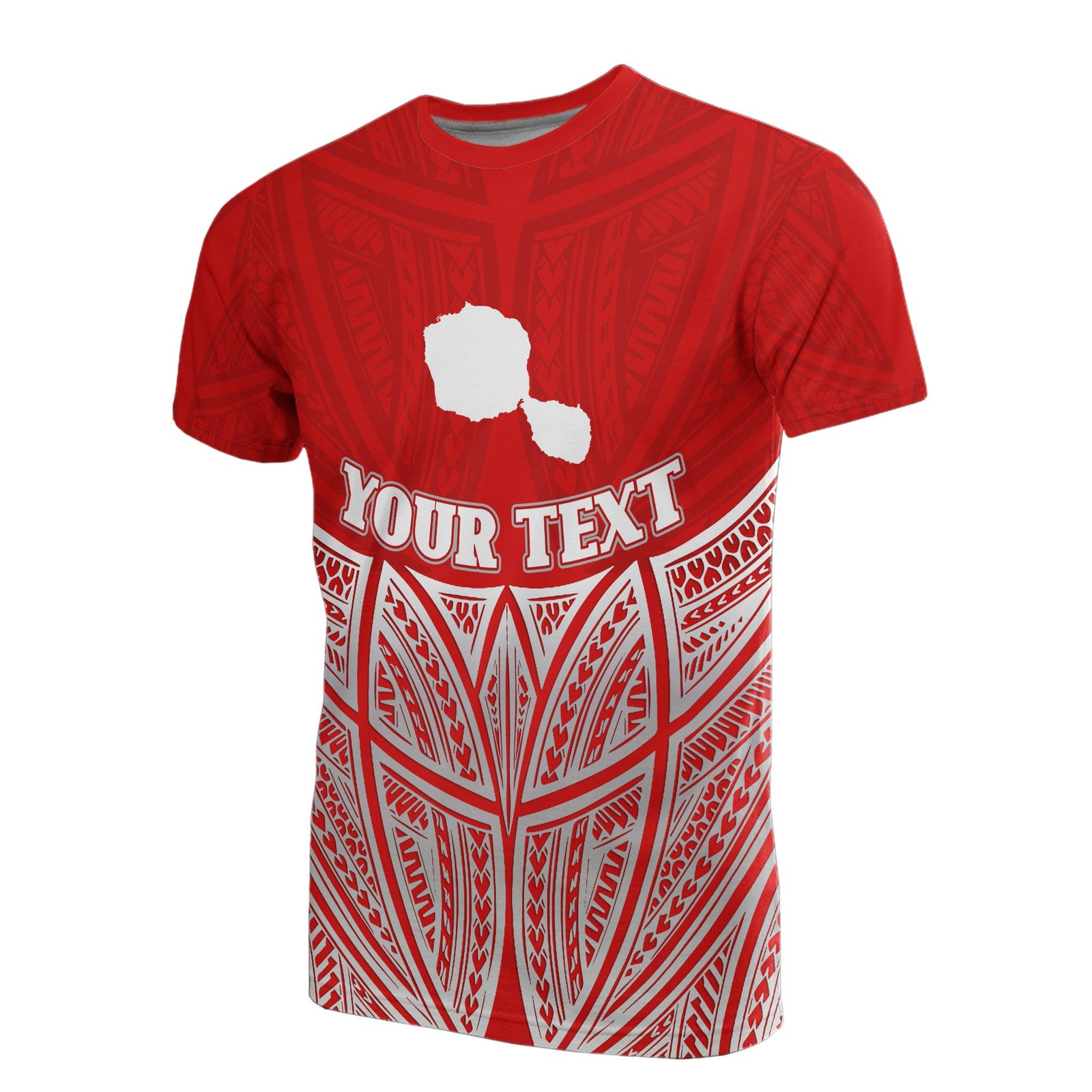 Tahiti Polynesian Custom T Shirt Red Pride Map and Seal Unisex Red - Polynesian Pride