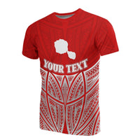 Tahiti Polynesian Custom T Shirt Red Pride Map and Seal Unisex Red - Polynesian Pride