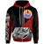 Tahiti Custom Zip Hoodie Polynesian Diagonal Pattern Red Unisex Red - Polynesian Pride