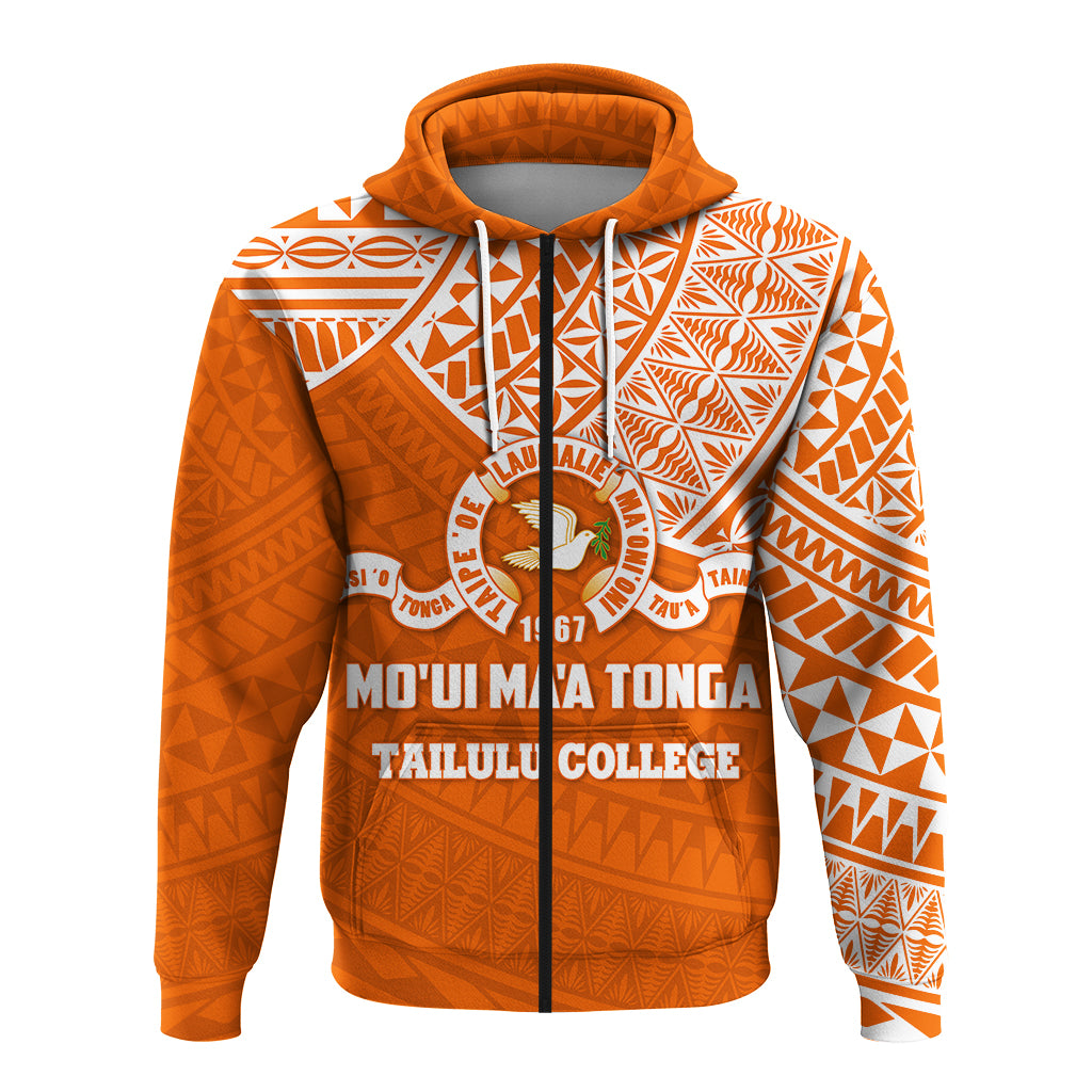 Custom Tailulu College Zip Hoodie Moui Maa Tonga LT4 - Polynesian Pride