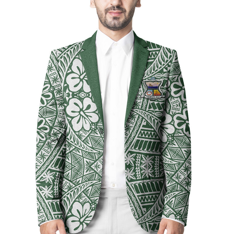 Tonga Takuilau College Blazer Kupesi Vibes - Green LT8 Unisex Green - Polynesian Pride