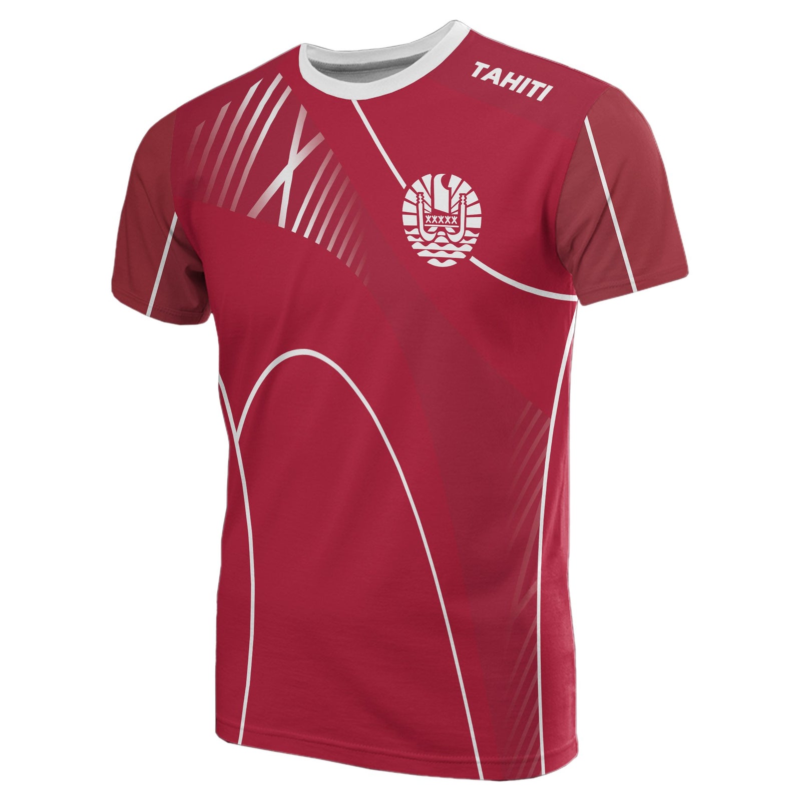 Tahiti T Shirt Tahiti Flag Unisex Red - Polynesian Pride