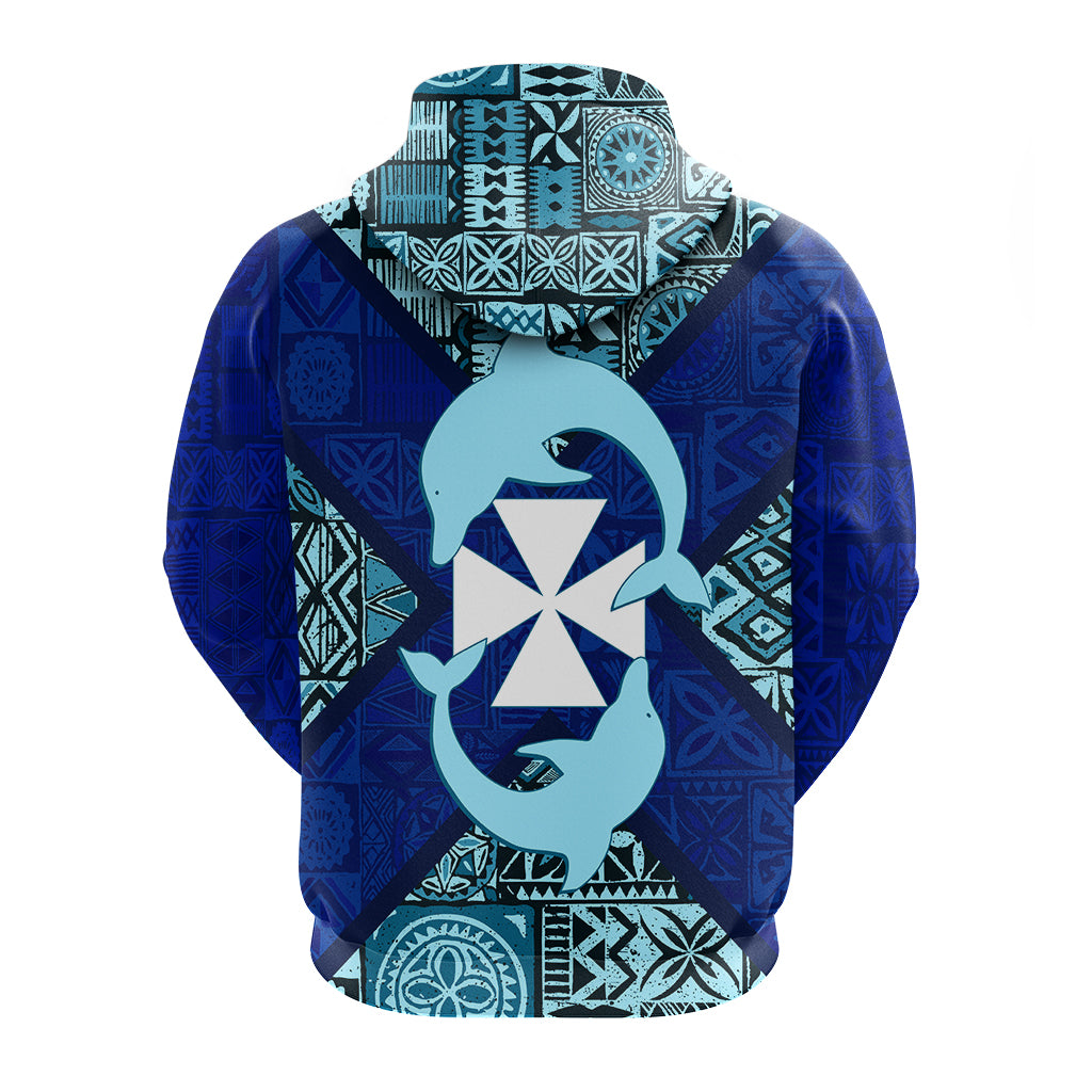Uvea mo Futuna Dolphin Tapa Tribal Pattern Hoodie LT7 - Polynesian Pride
