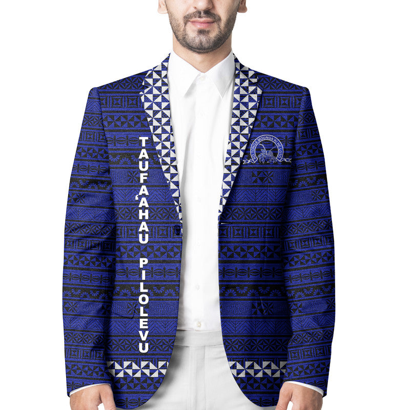 Tonga Taufa'ahau Pilolevu College Blazer Simple Style - Blue LT8 Unisex Blue - Polynesian Pride