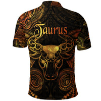 Taurus Zodiac Polynesian Polo Shirt Unique Style Gold LT8 - Polynesian Pride