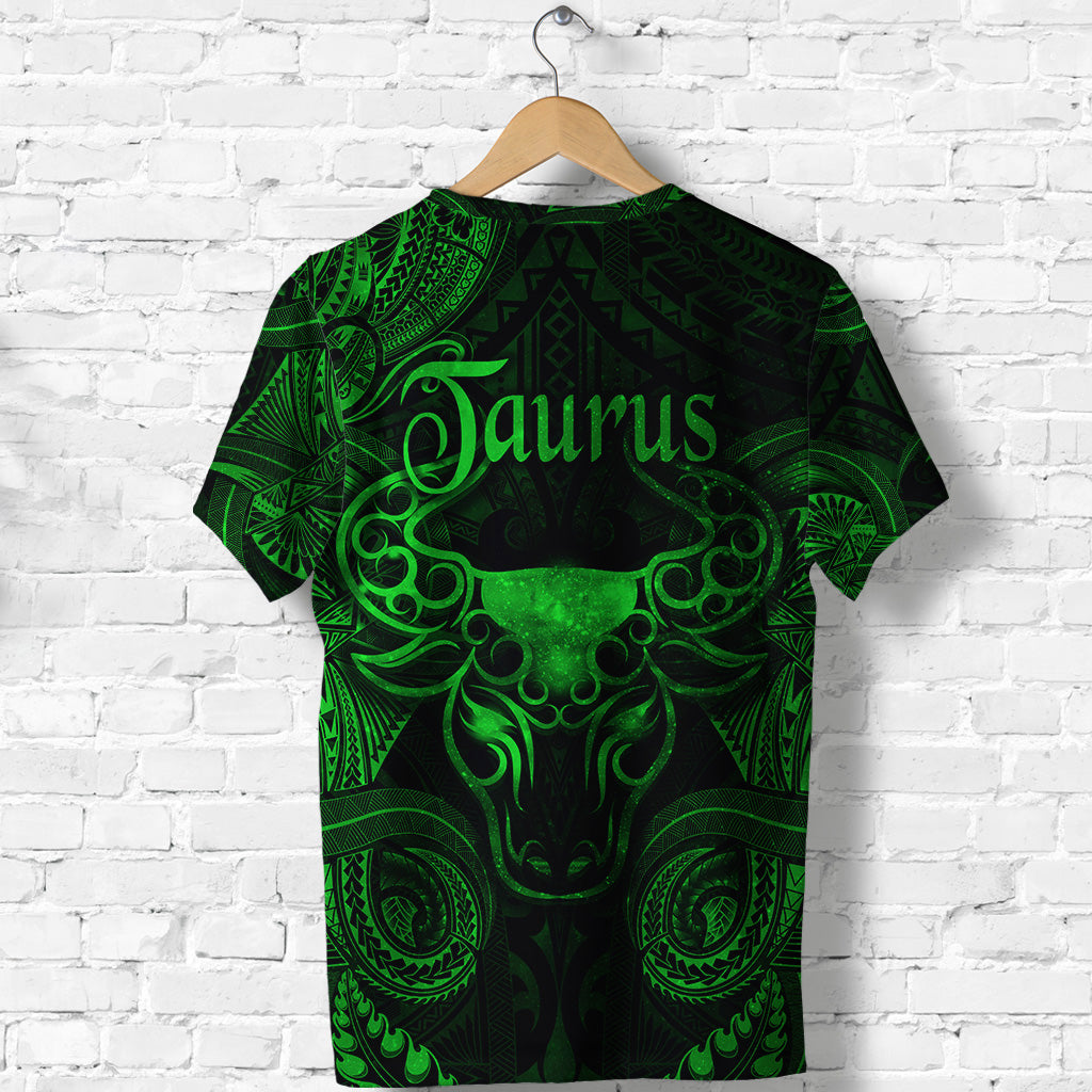 Taurus Zodiac Polynesian T Shirt Unique Style Green LT8 - Polynesian Pride