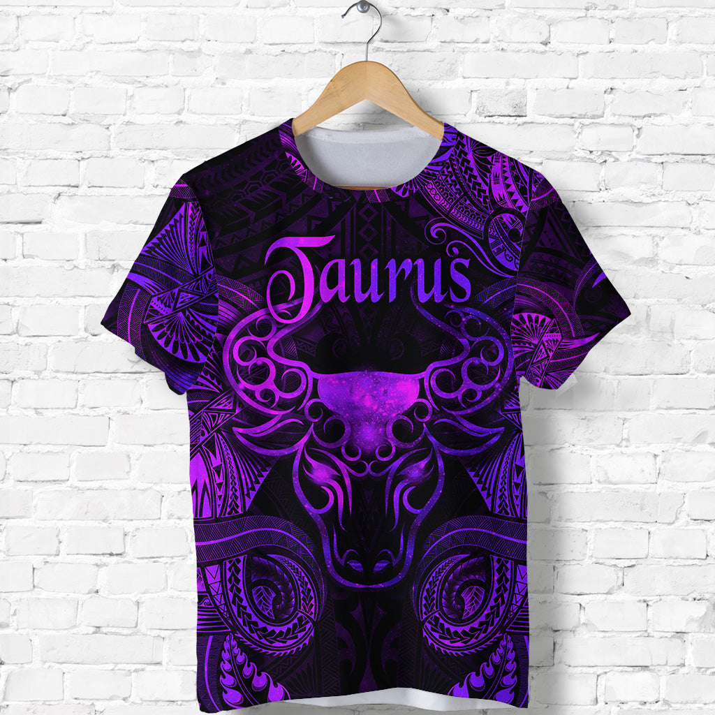 Taurus Zodiac Polynesian T Shirt Unique Style Purple LT8 - Polynesian Pride
