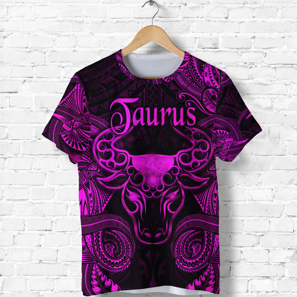 Taurus Zodiac Polynesian T Shirt Unique Style Pink LT8 - Polynesian Pride