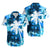 Hawaii Palm Tree Silhouettes On Camouflage No6 LT9 Teal - Polynesian Pride