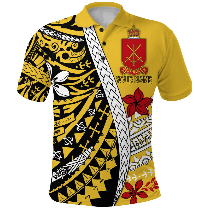 Custom Tonga Terra Marique Polo Shirt Gold Polynesian Minimalist Style LT9 Adult Gold - Polynesian Pride