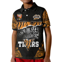 Papua New Guinea Lae Snax Tigers Polo Shirt Polynesian Tiger Face LT9 - Polynesian Pride