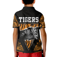 Papua New Guinea Lae Snax Tigers Polo Shirt Polynesian Tiger Face LT9 - Polynesian Pride
