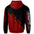 Niue Custom Zip Hoodie Polynesian Diagonal Pattern Red - Polynesian Pride