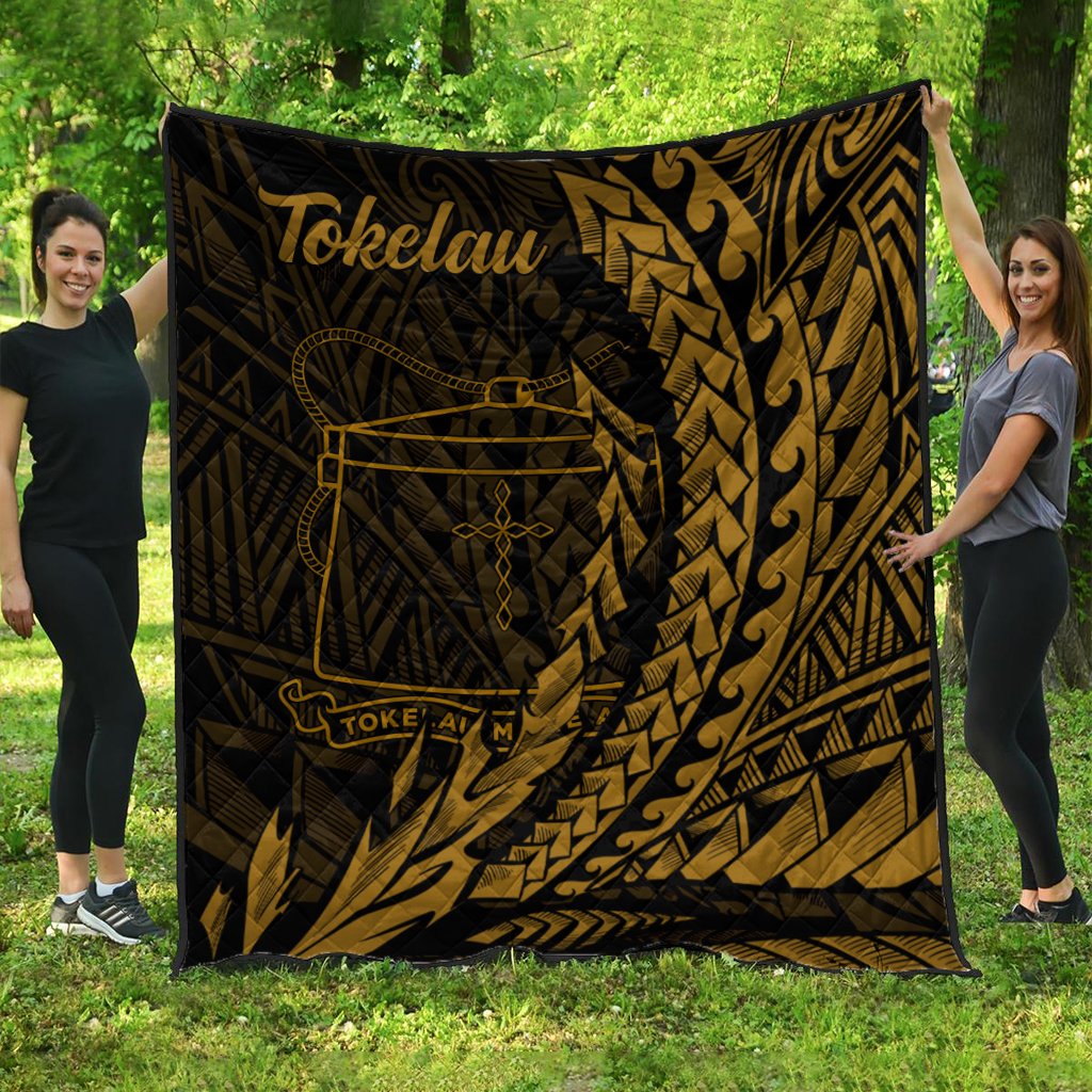 Tokelau Premium Quilt - Wings Style Black - Polynesian Pride