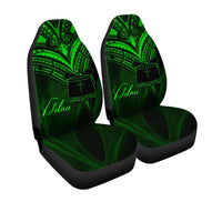Tokelau Car Seat Cover - Green Color Cross Style - Polynesian Pride