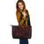 Tokelau Leather Tote - Red Color Cross Style Black - Polynesian Pride