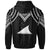 Tokelau Zip up Hoodie Polynesian Armor Style Black - Polynesian Pride
