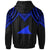 Tokelau Custom Zip up Hoodie Polynesian Armor Style Blue - Polynesian Pride