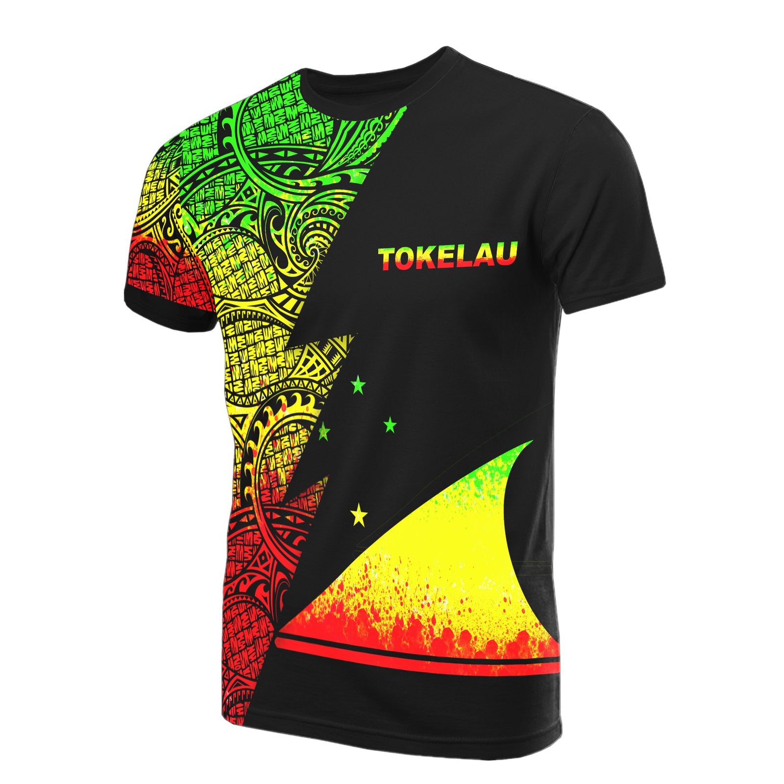 Tokelau T Shirt Polynesian Patter Reggae Flash Style Unisex Reggae - Polynesian Pride