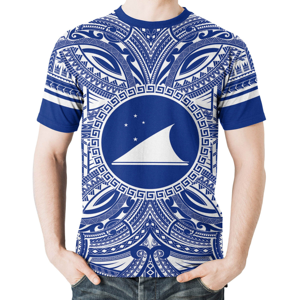 Tokelau T Shirt Tokelau Coat of Arms Polynesian Flag Color - Polynesian Pride