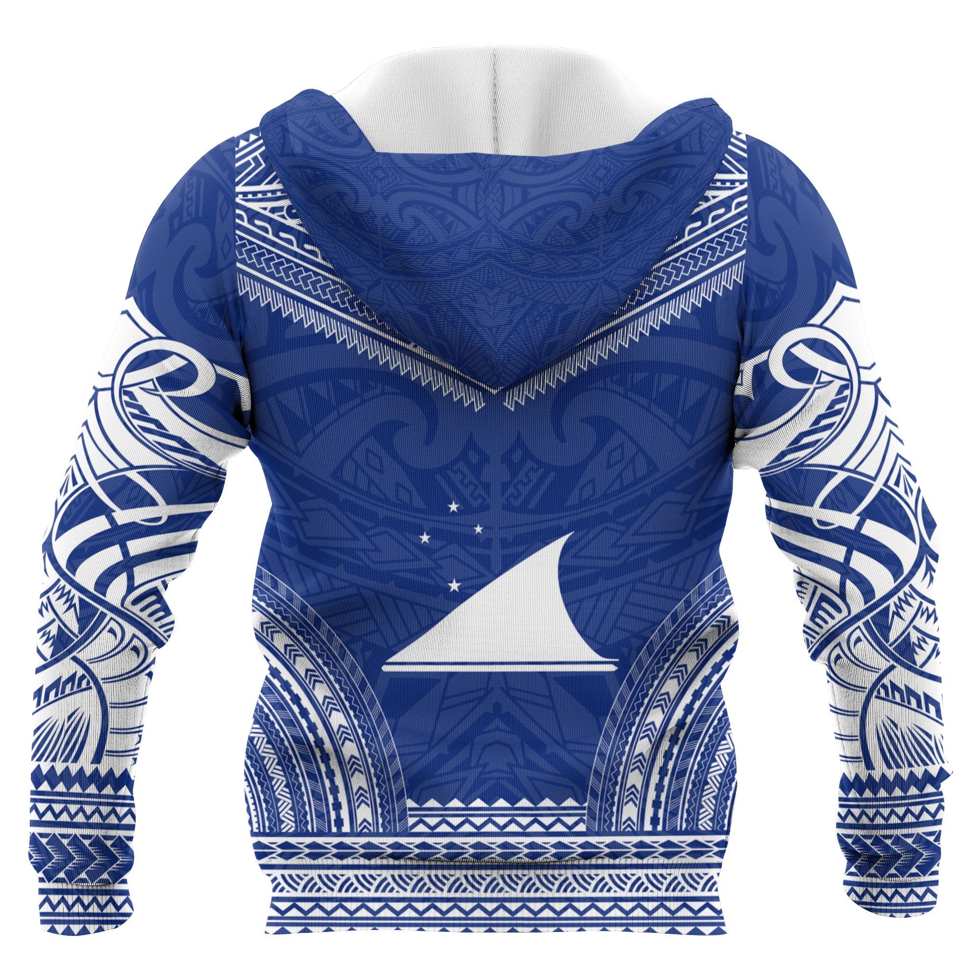 Tokelau Polynesian Chief Custom Zip up Hoodie Flag Version Unisex Blue - Polynesian Pride