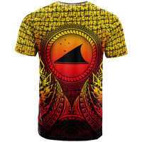 Tokelau T Shirt Circle Pattern Yellow - Polynesian Pride