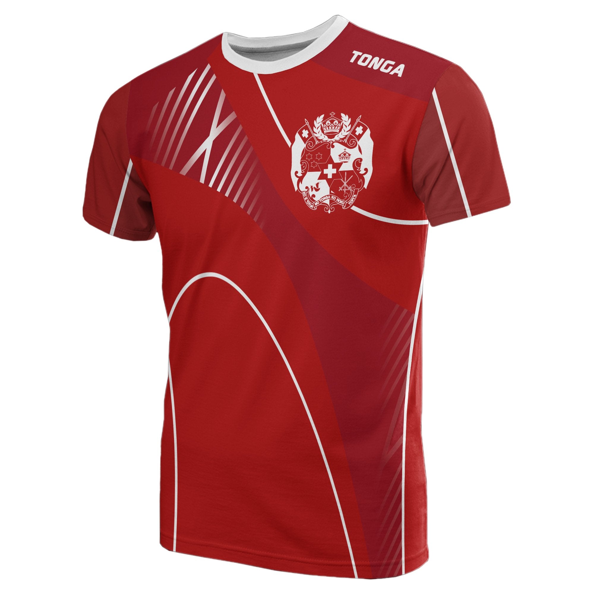 Tonga T Shirt Tonga Coat of Arms Unisex Red - Polynesian Pride