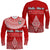 Mate Ma'a Tonga Rugby Long Sleeve Shirt Tongan Kupesi Ngatu Style LT9 Unisex Red - Polynesian Pride