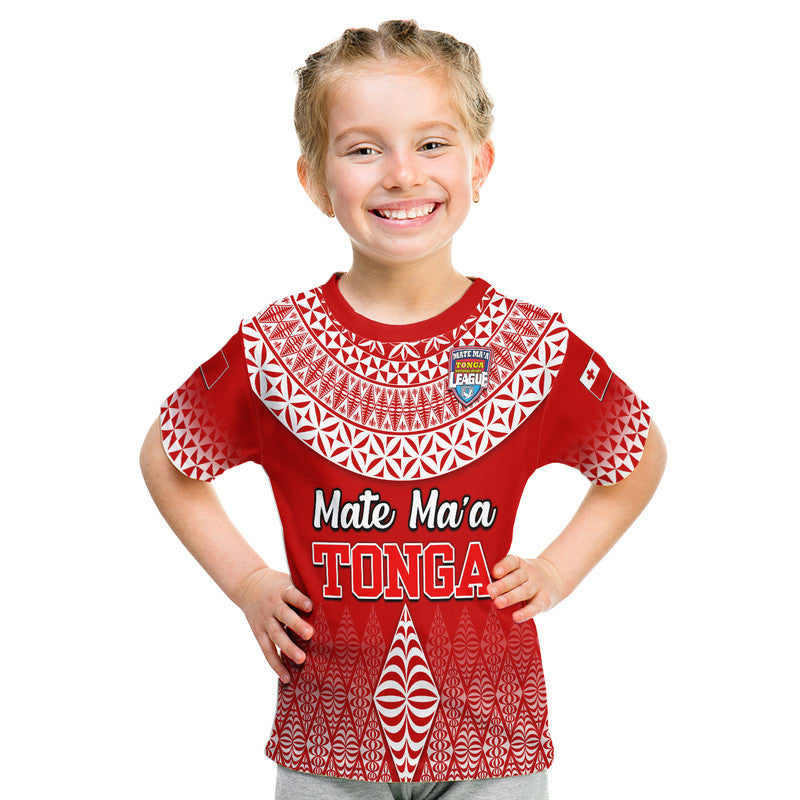 Mate Maa Tonga Rugby T Shirt Tongan Kupesi Ngatu Style LT9 - Polynesian Pride