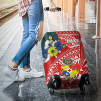 Tonga Luggage Covers - Polynesian Pattern Red Color LT7 - Polynesian Pride