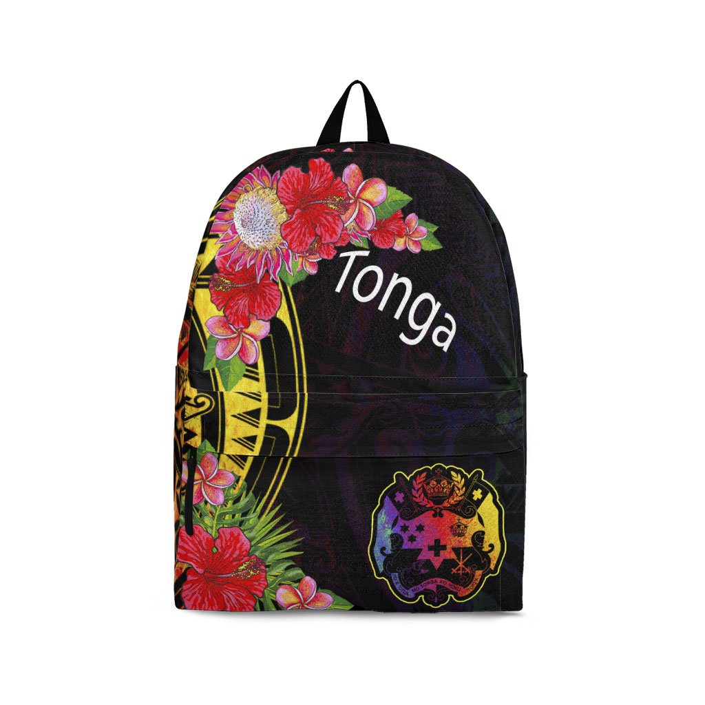 Tonga Backpack - Tropical Hippie Style Black - Polynesian Pride