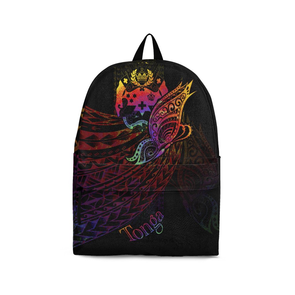 Tonga Backpack - Butterfly Polynesian Style Black - Polynesian Pride