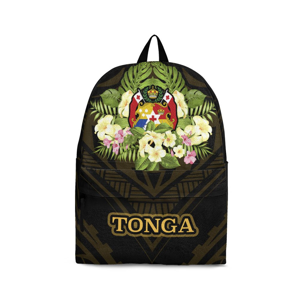 Tonga Backpack - Polynesian Gold Patterns Collection Black - Polynesian Pride