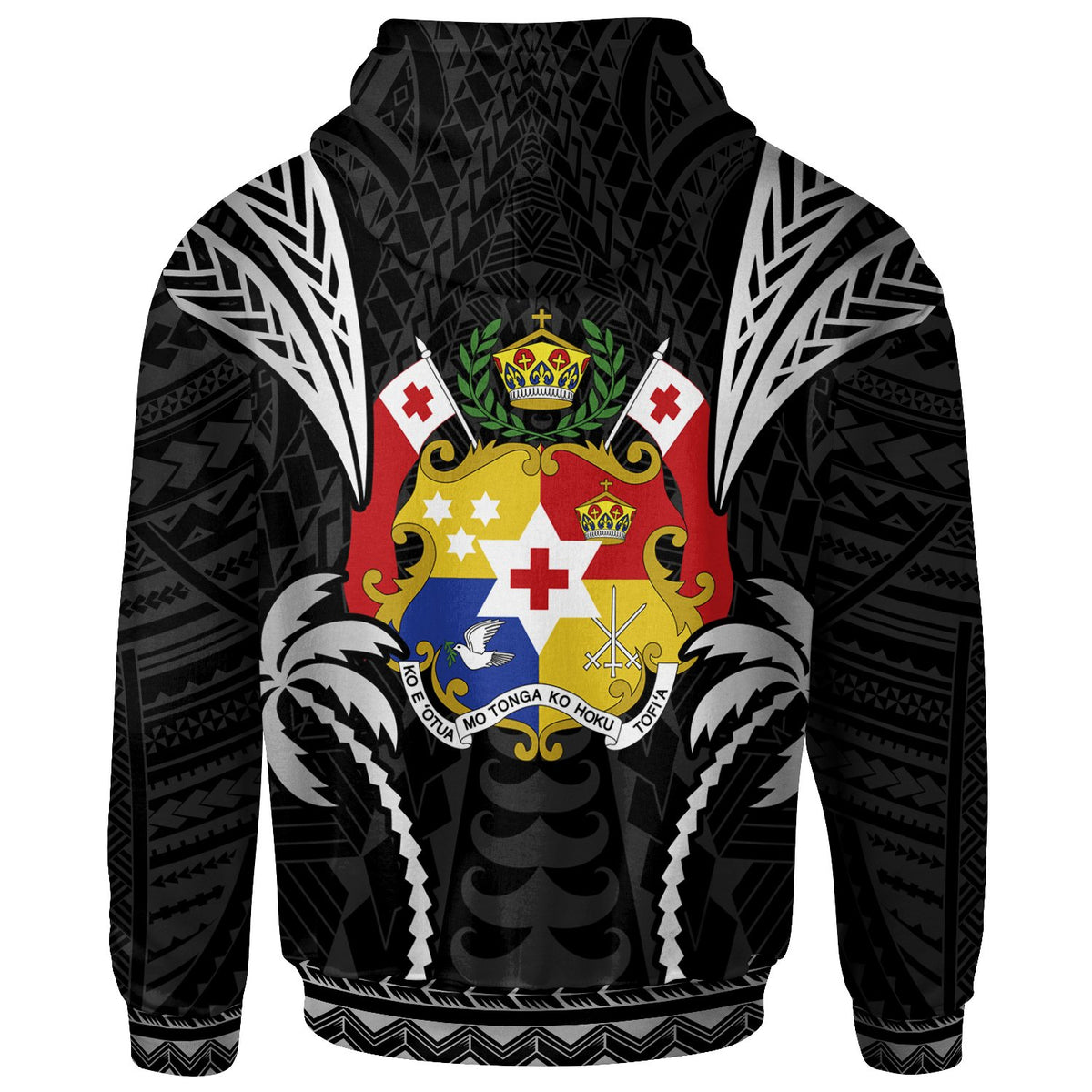 Tonga Hoodie Blood Runs Through My Veins Style Black - Polynesian Pride