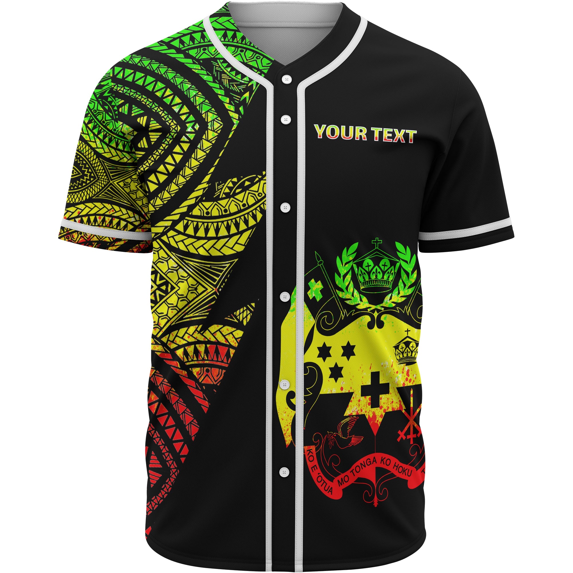 Tonga Custom Personalized Baseball Shirt - Flash Style Reggae Unisex Reggae - Polynesian Pride