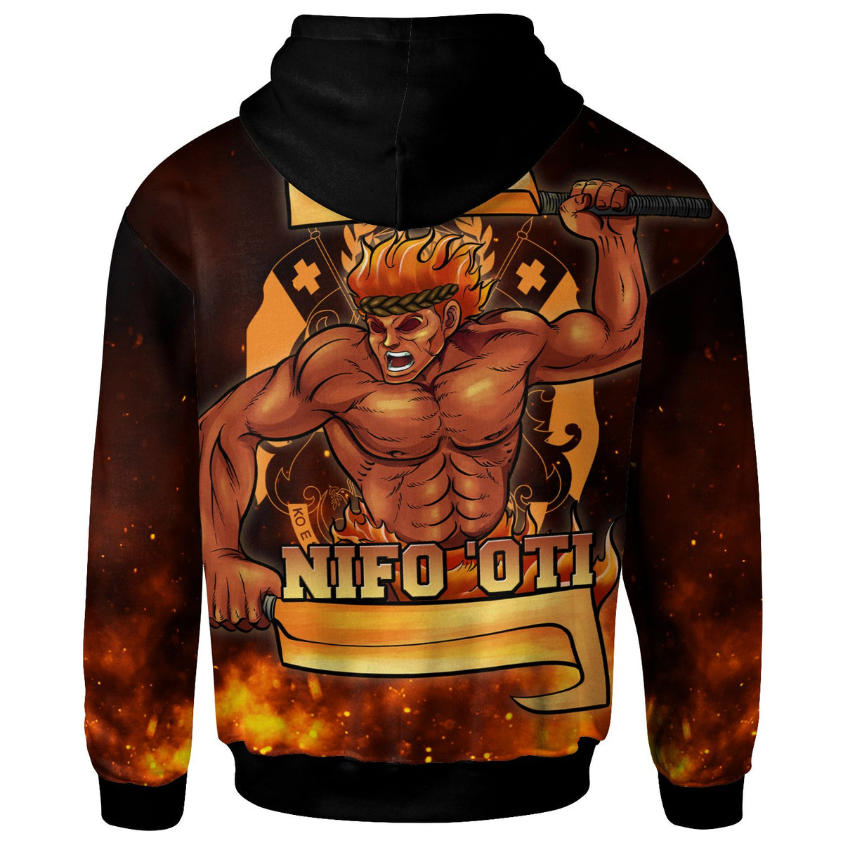 Tonga Custom Personalized Hoodie The Fire Knife Dance - Polynesian Pride