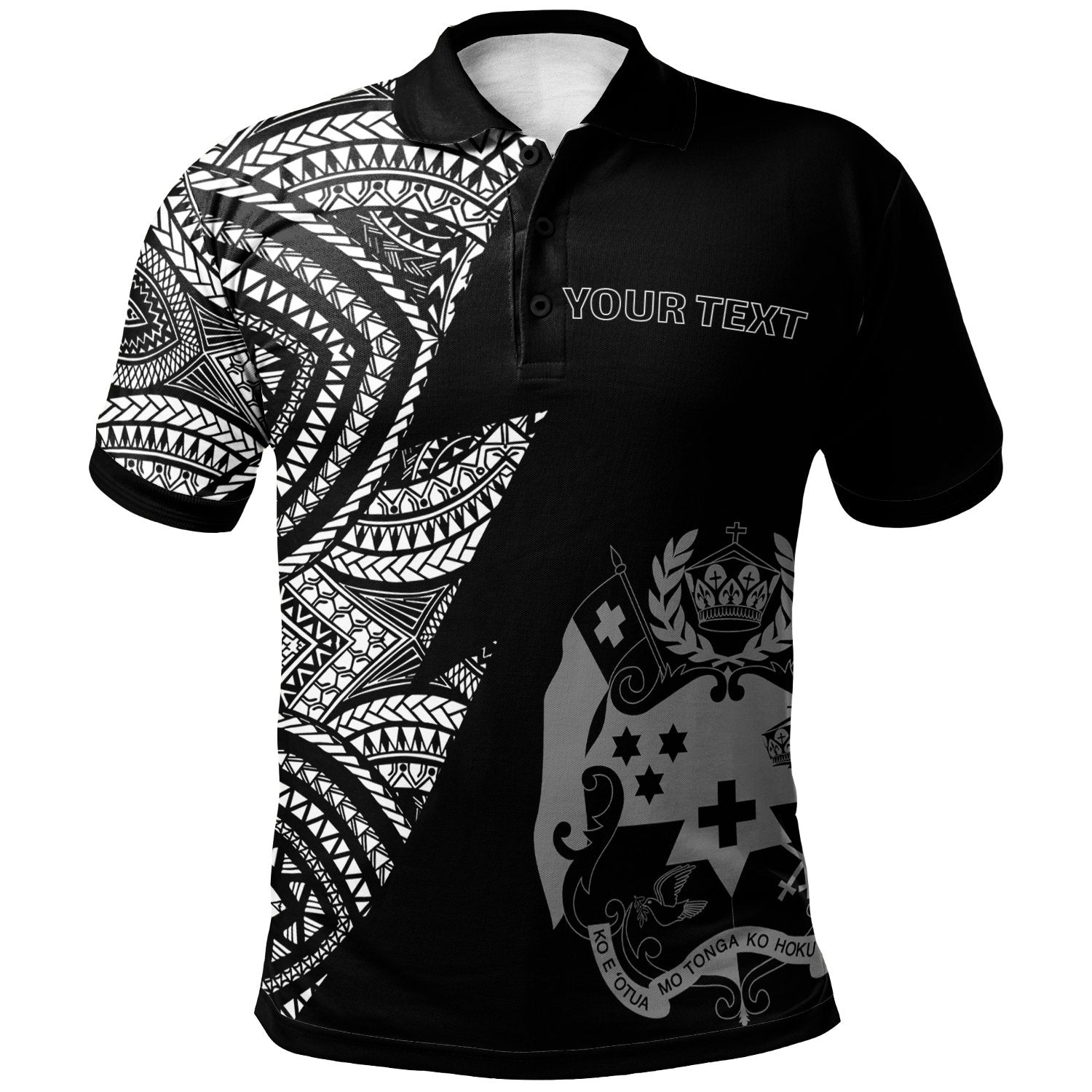 Tonga Custom Polo Shirt Flash Style White Unisex White - Polynesian Pride