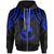 Tonga Custom Zip up Hoodie Polynesian Armor Style Blue Unisex Blue - Polynesian Pride